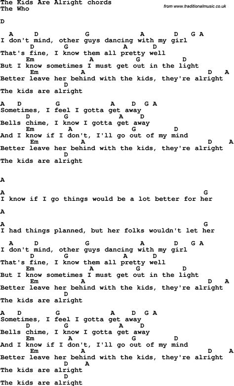 the kids are alright lyrics